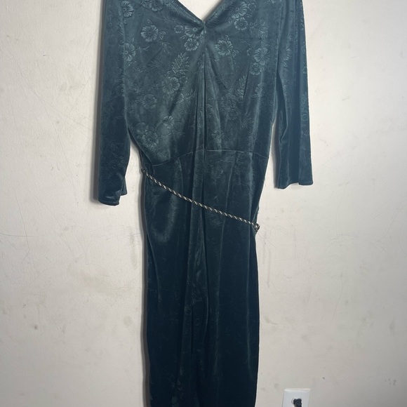 Soft Surroundings Velvet Green Long Sleeve Romper Pantsuit Size S - Picture 9 of 9